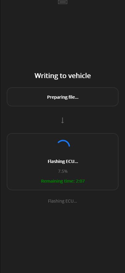 Flashing progress